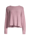 Eileen Fisher Crewneck Boucle Cashmere-blend Sweater In Icey Purple