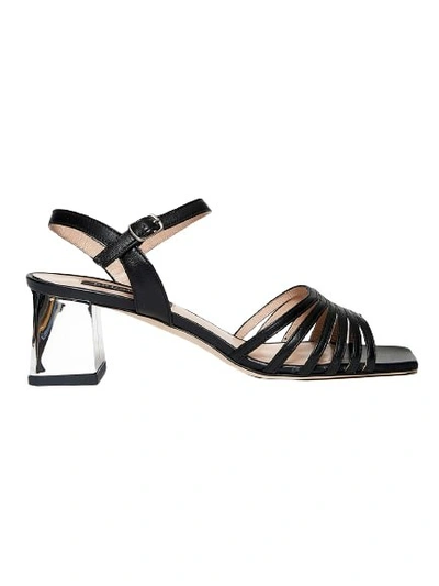 PREZIOSO BLACK NAPPA SANDAL