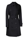 Burberry The Mid-length Kensington Heritage Trench In Black