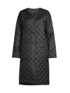 EILEEN FISHER WOMEN'S REVERSIBLE QUILTED SHELL KNEE-LENGTH COAT