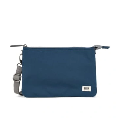 Roka Carnaby Crossbody Xl Deep Blue Recycled Canvas Bag