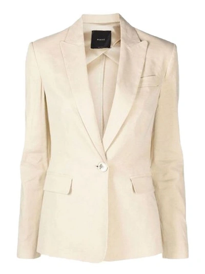 Pinko Chic Beige Blazer In Neutrals