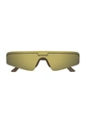 Balenciaga Eyewear Ski Rectangle Frame Sunglasses In Green