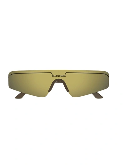 Balenciaga Eyewear Ski Rectangle Frame Sunglasses In Green