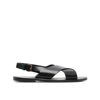 Saint Laurent Mojave Sandals In Smooth Leather In Grey