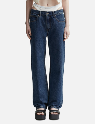 Alexander Wang T Layered Loose Jeans In Blue