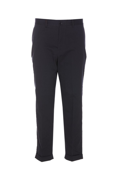 Etro Pressed-crease Wool Trousers In Blue