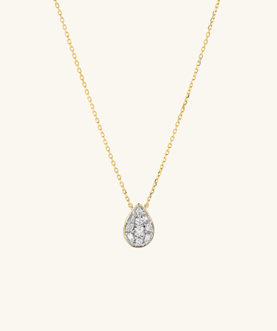 Mejuri Mosaic Pear Diamond Necklace In Yellow