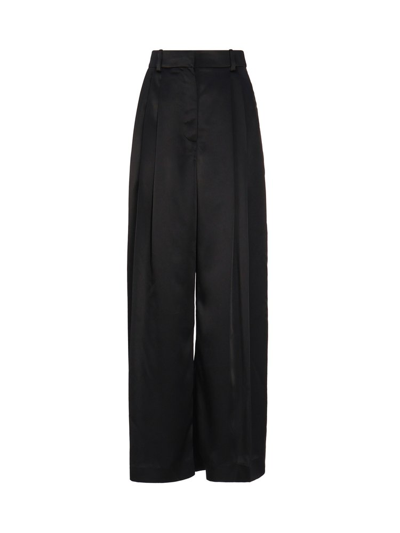 Jw Anderson High Waist Straight Leg Trousers In Black