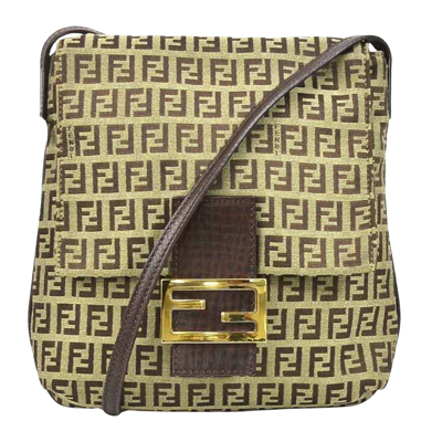 Fendi Brown Canvas Shopper Bag ()