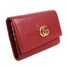 GUCCI GUCCI GG MARMONT RED LEATHER WALLET  (PRE-OWNED)