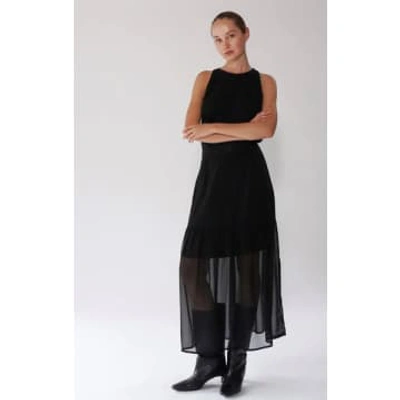 Religion - Flare Black Floaty Maxi Skirt