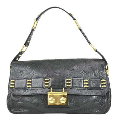 Pre-owned Louis Vuitton Rubel Black Leather Shopper Bag ()