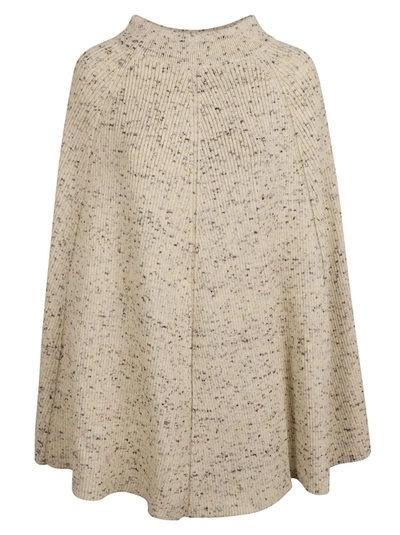 Jil Sander Fine Speckled Wool Skirt In Neutrals