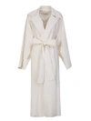 Quira White Double-breasted Coat In White