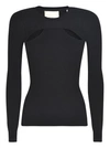 ISABEL MARANT CUT-OUT RIBBED TOP