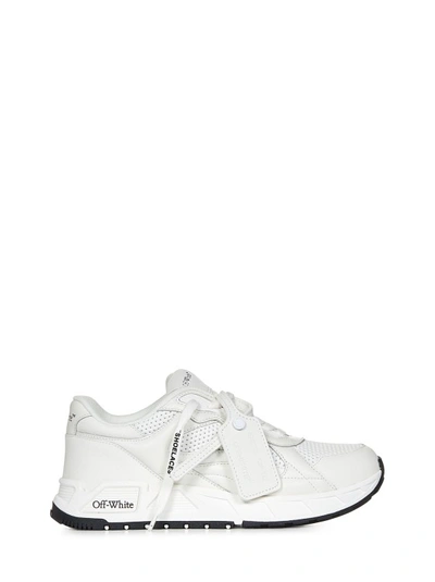 Off-white B Leather Runner Sneakers In White