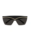 Saint Laurent Sl 614 Mask Shield-frame Sunglasses In Black