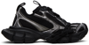 Balenciaga Men's 3xl Low-top Mesh Sneakers In Black Metallic