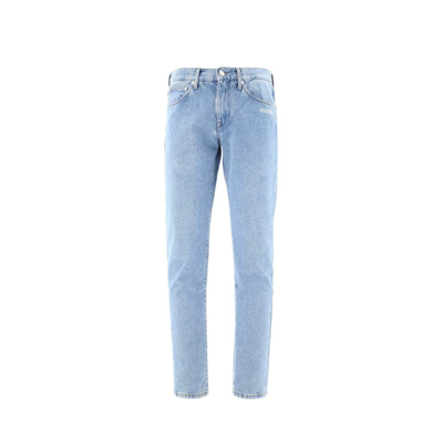 Off-white Cotton Denim Jeans In Blue