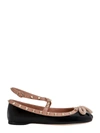 Valentino Rockstud Ballerina Patent-leather Pumps