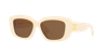 Celine Triomphe Rectangular-frame Acetate Sunglasses In Ivory