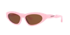Balenciaga Logo Twisted Acetate Cat-eye Sunglasses In Pink