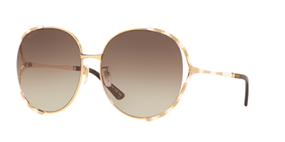 Gucci Woman Sunglass Gg0595s In Brown Gradient