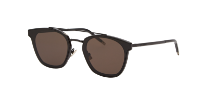 Saint Laurent Aviator Metal Sunglasses In Grey