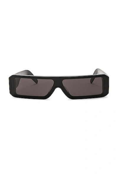 Rick Owens Gethshades Sunglasses In Black & Black