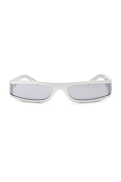 Rick Owens Fog Sunglasses In Silver & Silver