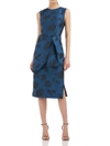 KAY UNGER WOMENS FLORAL SHEATH COCKTAIL AND PARTY DRESS