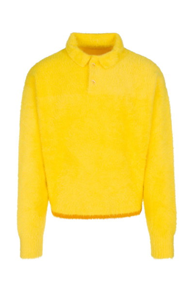 Jacquemus Yellow Le Raphia 'le Polo Neve' Polo