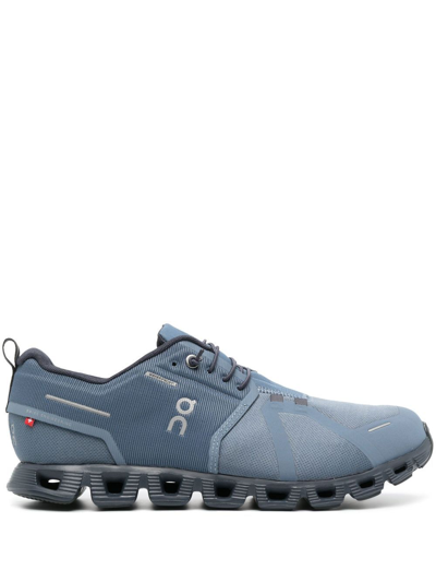 On Running Men's Cloudrunner 1 Waterproof Running Shoes ( D Width ) In Black/tide In Blue