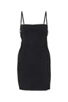 Y/project Hook And Eye-seam Denim Mini Dress In Black
