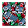 Just Candy 131 Pcs Christmas Candy Chocolate Party Favors Hershey's Miniatures & Red, Green & Silver Kisses (1. In Assorted Pre-pack