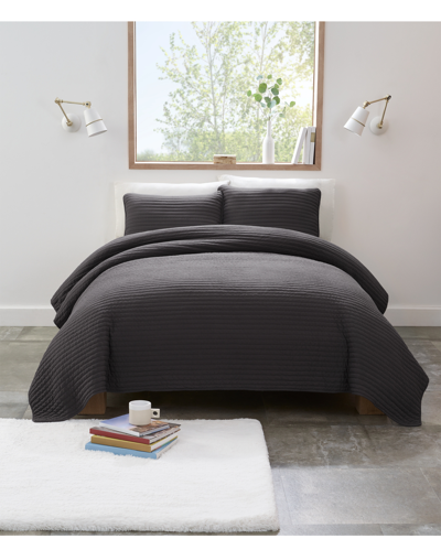 Ugg Devon 3-pc. Quilt Set, Full/queen In Charcoal