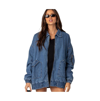 Edikted Sophie Oversize Denim Jacket In Blue-washed
