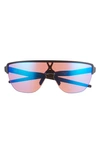 Oakley Corridor 42mm Semirimless Prizm™ Shield Sunglasses In Shiny Black