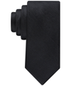 Tommy Hilfiger Men's Camden Solid Stripe Tie In Black