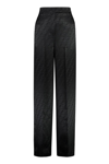Fendi Ff Silk Trousers In Black