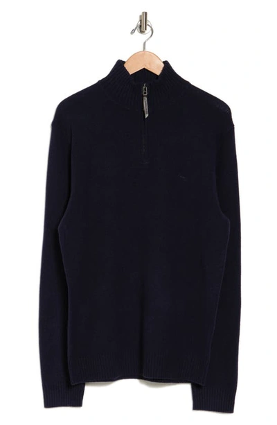 Rodd & Gunn Jacks Bay Quarter Zip Sweater In Navy