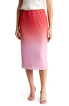 Afrm Lynch Mesh Midi Skirt In Holiday Ombre