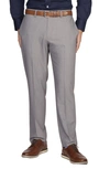 Tailorbyrd Classic Fit Flat Front Dress Pants In Grey Heather