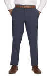 Tailorbyrd Classic Fit Flat Front Dress Pants In Navy Heather