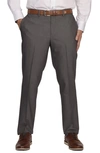 Tailorbyrd Classic Fit Flat Front Dress Pants In Charcoal Heather