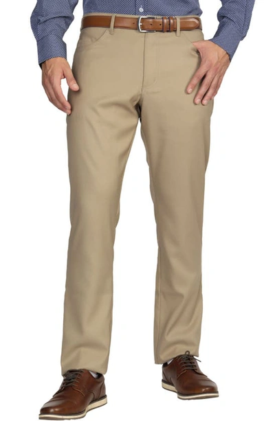 Tailorbyrd Classic Fit Performance Pants In Taupe