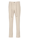 Peserico Drawstring-waist Corduroy Trousers In Beige
