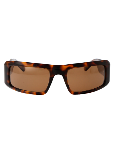 Palm Angels Kerman Rectangular-frame Sunglasses In Brown