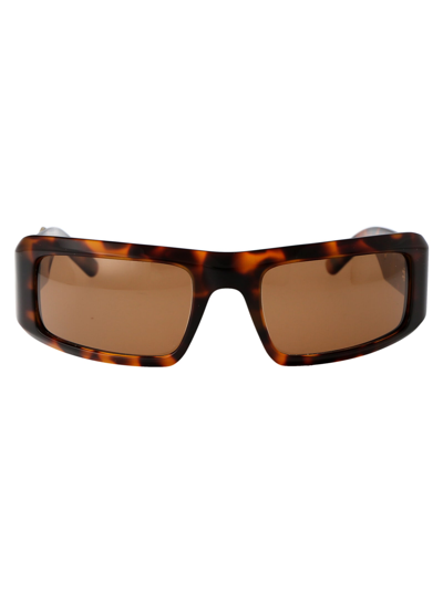 Palm Angels Kerman Rectangular-frame Sunglasses In 6017 Havana